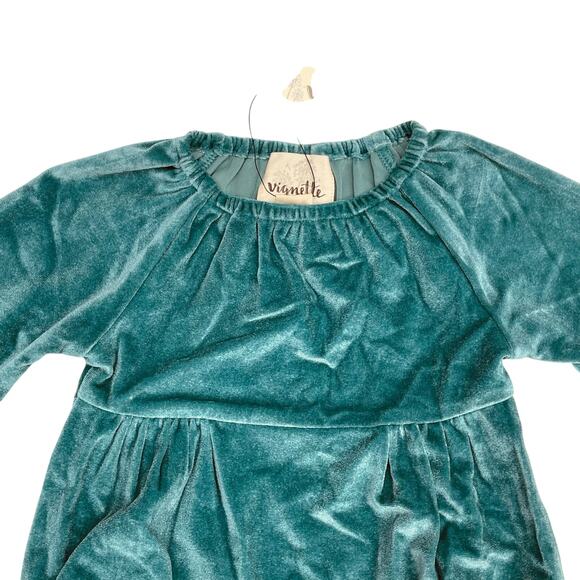NWT Vignette 0-3M Teal Daisy Bubble in Velvet - Picture 3 of 5